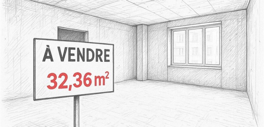En vente un local commercial de 32.36m2 dans une résidence neuve à Saint Denis
