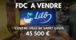 En vente le snack café Lîlo Café d’environ 40 m2 situé en centre-ville de Saint-Louis Réunion
