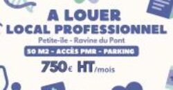 À louer local professionnel ou médical de 50 m2 situé dans le quartier de Ravine du Pont à Petite île Réunion