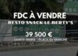 En vente le fonds de commerce du snack « Le Berty’s » situé à Sainte-Marie Réunion