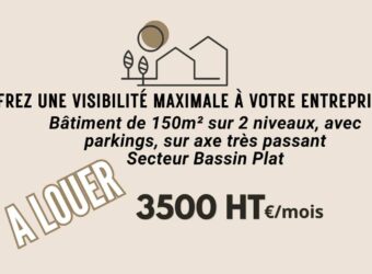 À louer bâtiment indépendant de 150 m² avec étage à usage commercial ou professionnel à Saint-Pierre Bassin-Plat Réunion