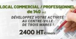 À louer local professionnel ou commercial de 140 m² situé à Trois Mares Réunion