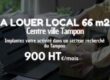 À louer un local professionnel ou commercial d’environ 66 m2 situé en plein centre-ville du Tampon