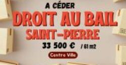 À vendre local commercial d’environ 61 m2 situé en plein hyper-centre de Saint-Pierre Réunion
