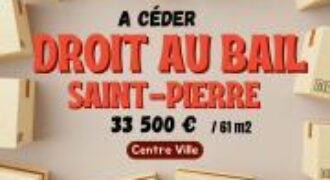 À vendre local commercial d’environ 61 m2 situé en plein hyper-centre de Saint-Pierre Réunion