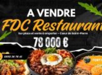 À vendre restaurant prêt à exploiter au cœur de Saint-Pierre Réunion