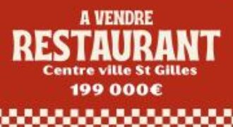 Vente fonds de commerce restaurant avec terrasse situé au coeur de Saint-Gilles-les-Bains