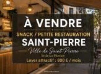 À vendre un fonds de commerces snack / petite restauration situé en plein centre-ville de Saint-Pierre Réunion