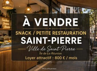 Snack au centre de Saint-Pierre : petite surface et terrasse