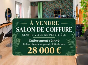 Salon rénové à Petite-Île : cinq postes de coiffage