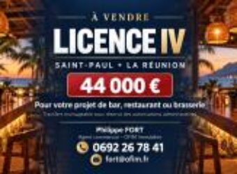 À vendre : Licence IV à Saint-Paul une opportunité pour développer votre activité commerciale à La Réunion